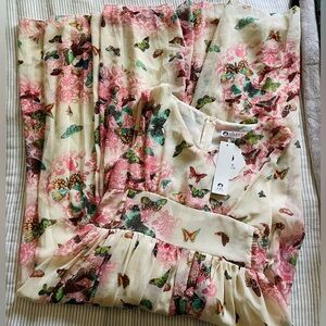 Migeer Floral Butterfly Print Dress